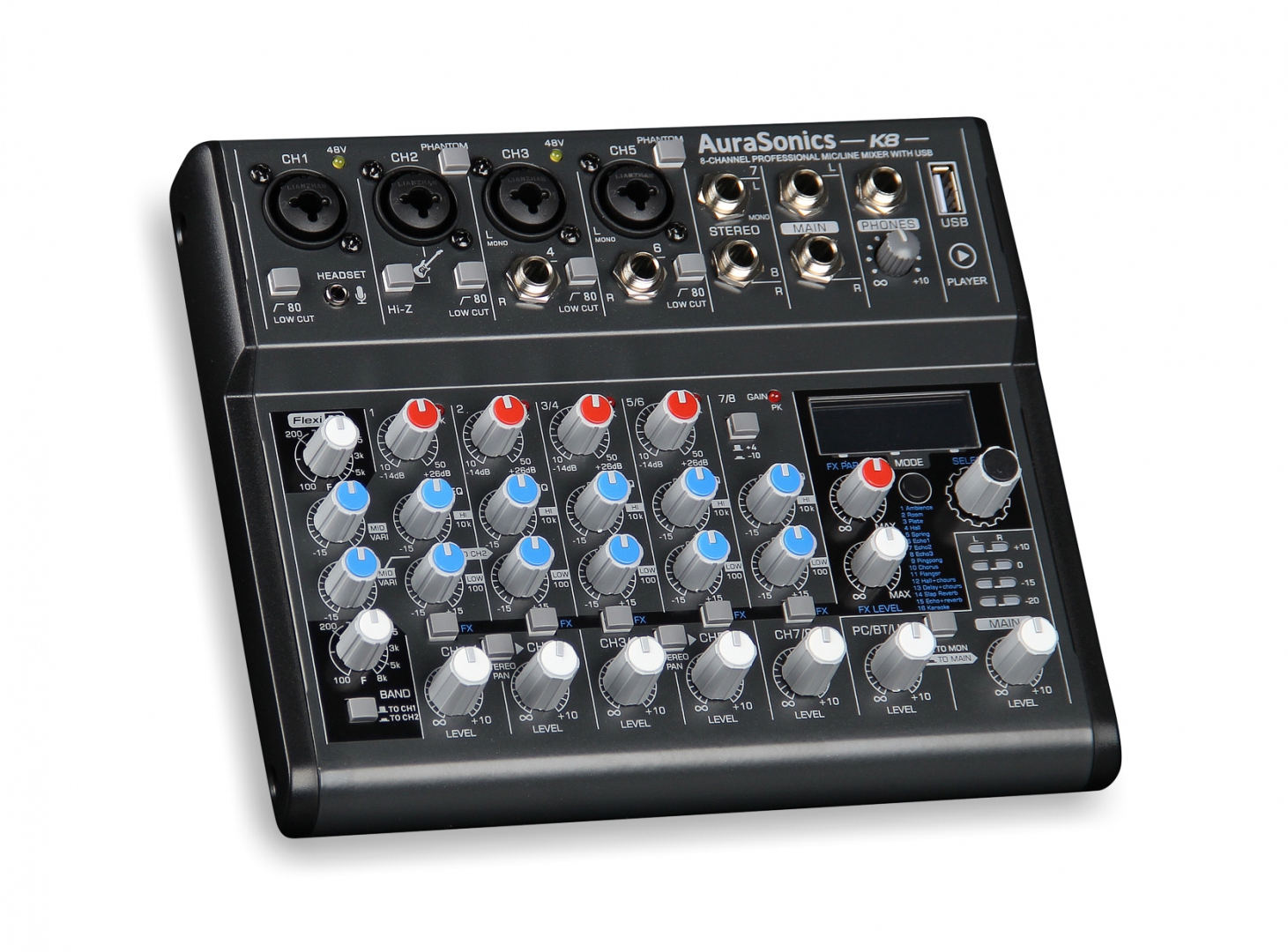 AuraSonics K8 компактный микшерный пульт в Электроуглях