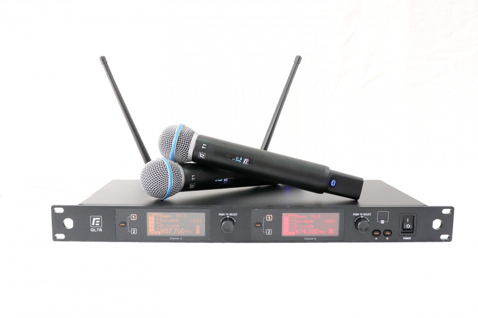 RFIntell QL7R/T1-A 651,800-683,400 МГц 2-канальная радиосистема с 2-мя ручными микрофонами в Электроуглях