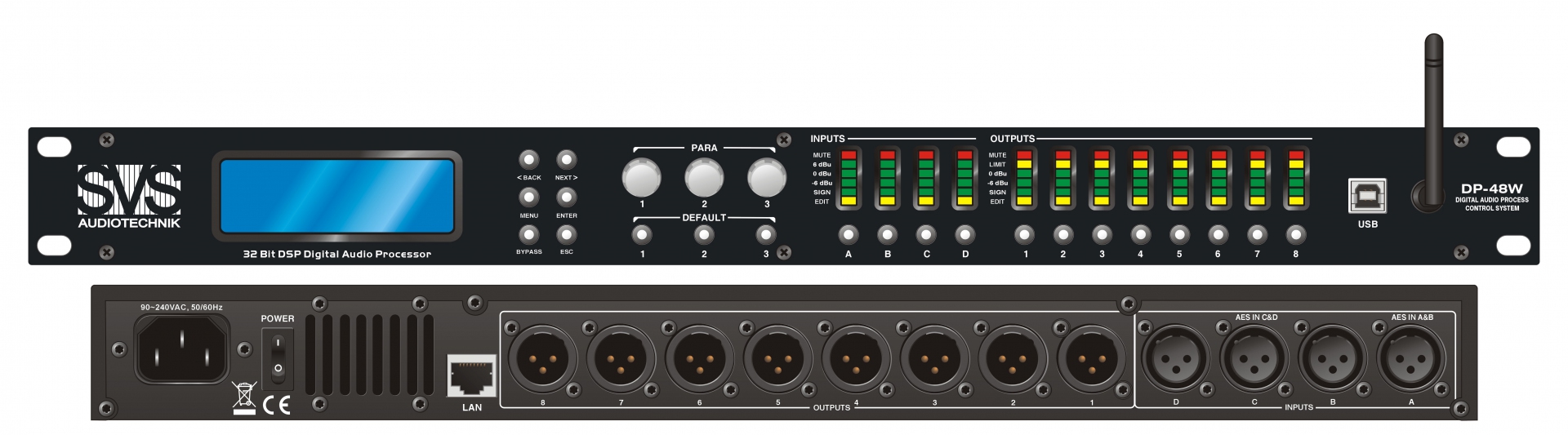SVS Audiotechnik DP-48W Цифровой процессор: 4 входа 8 выходов в Электроуглях