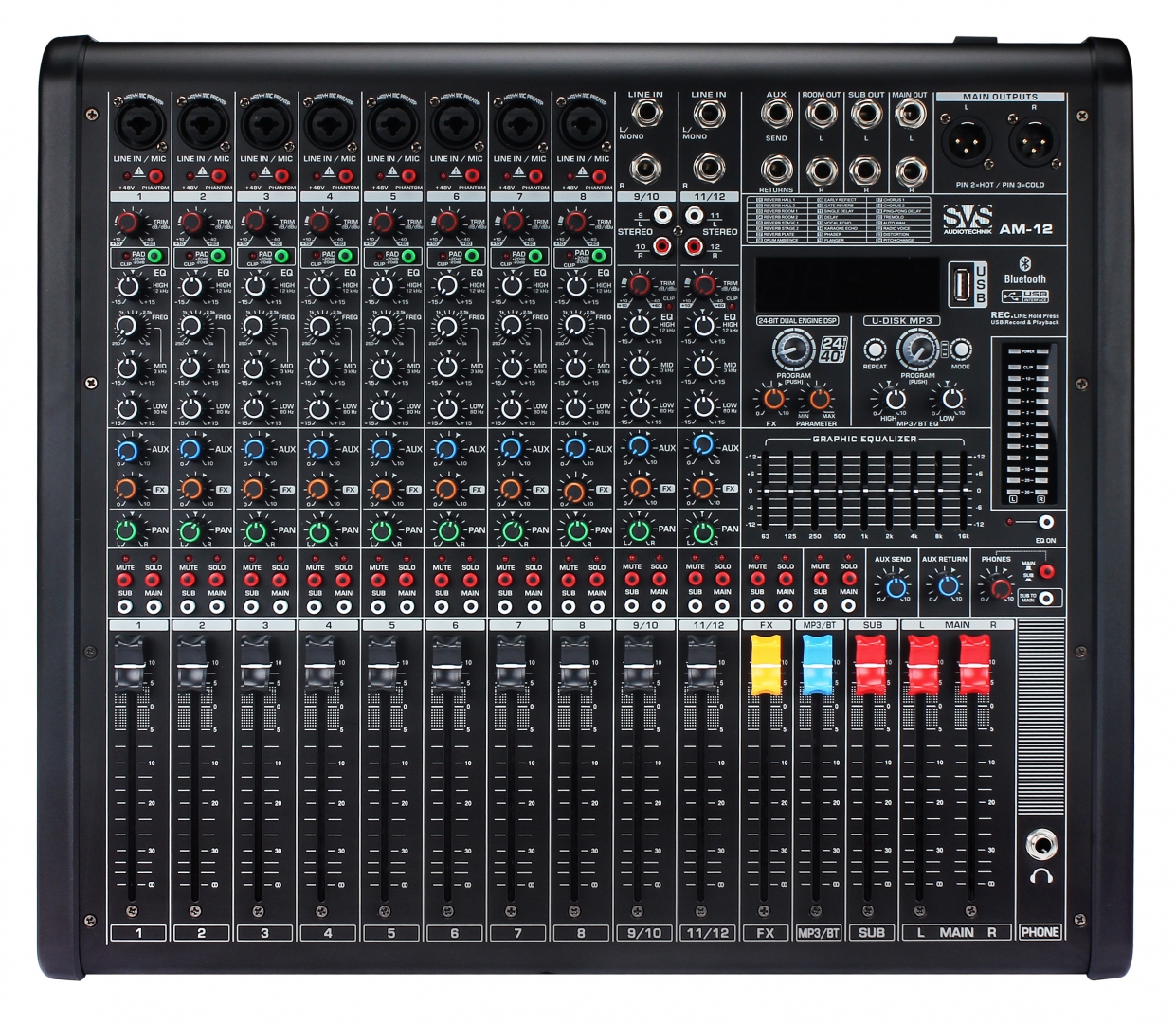 SVS Audiotechnik mixers AM-12 Микшерный пульт аналоговый, 12-канальный в Электроуглях