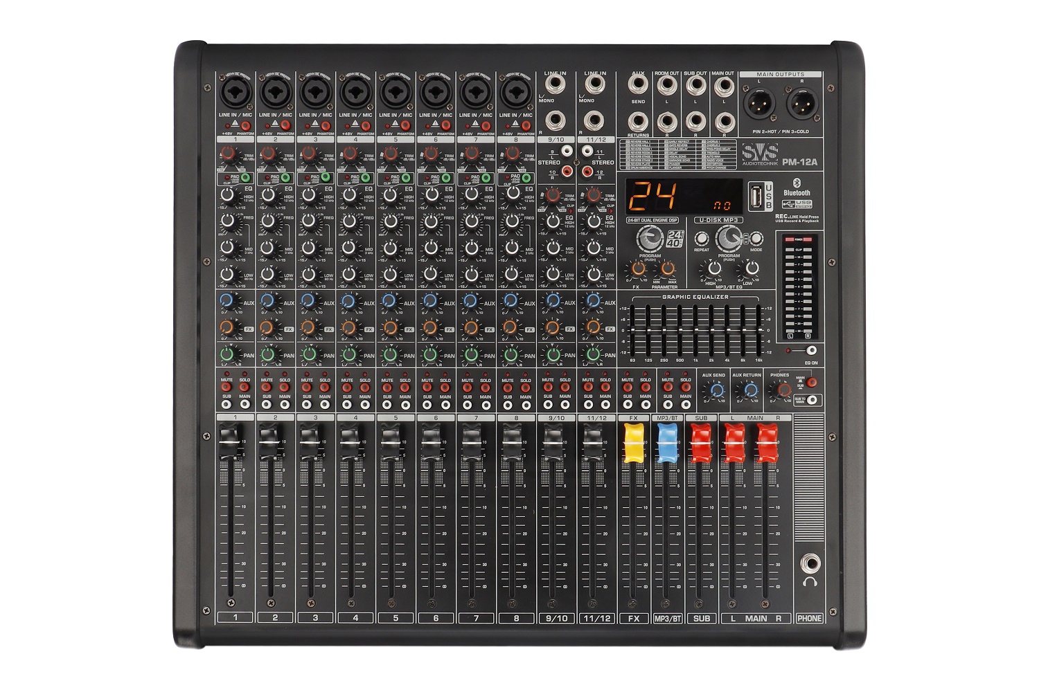 SVS Audiotechnik mixers PM-12A Активный аналоговый микшерный пульт, 12-канальный в Электроуглях